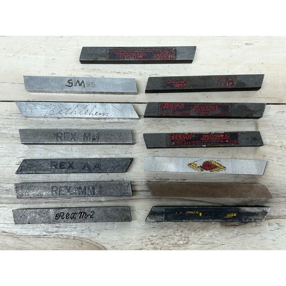 Assorted Brands Lot  Of 13 High Speed Lathe Cutting Tool 3/8" Blank Bits